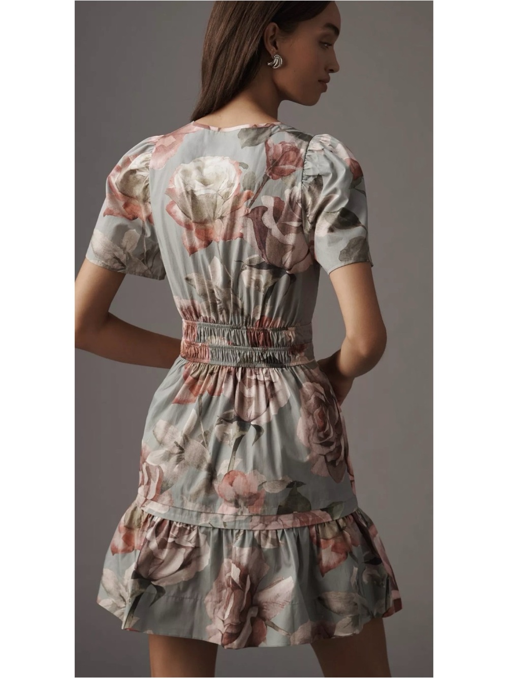 Anthropologie x Loverly Grey Somerset Mini Dress Floral Size SP - Picture 2 of 14